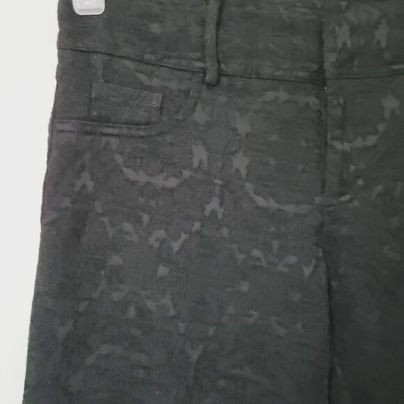 Caché Black Lace Overlay Pants Size 4 - Picture 2 of 5